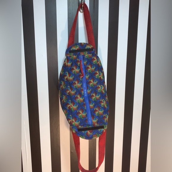 Fabric Quilted Handmade Zipper Folding Oversize Handbag Unique Funky Zips Shut - Picture 2 of 11